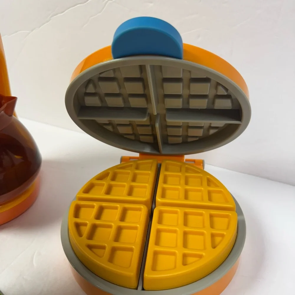 Colorful Breakfast Toy Set with Waffle Maker and Coffee Pot - Picture 3 of 11